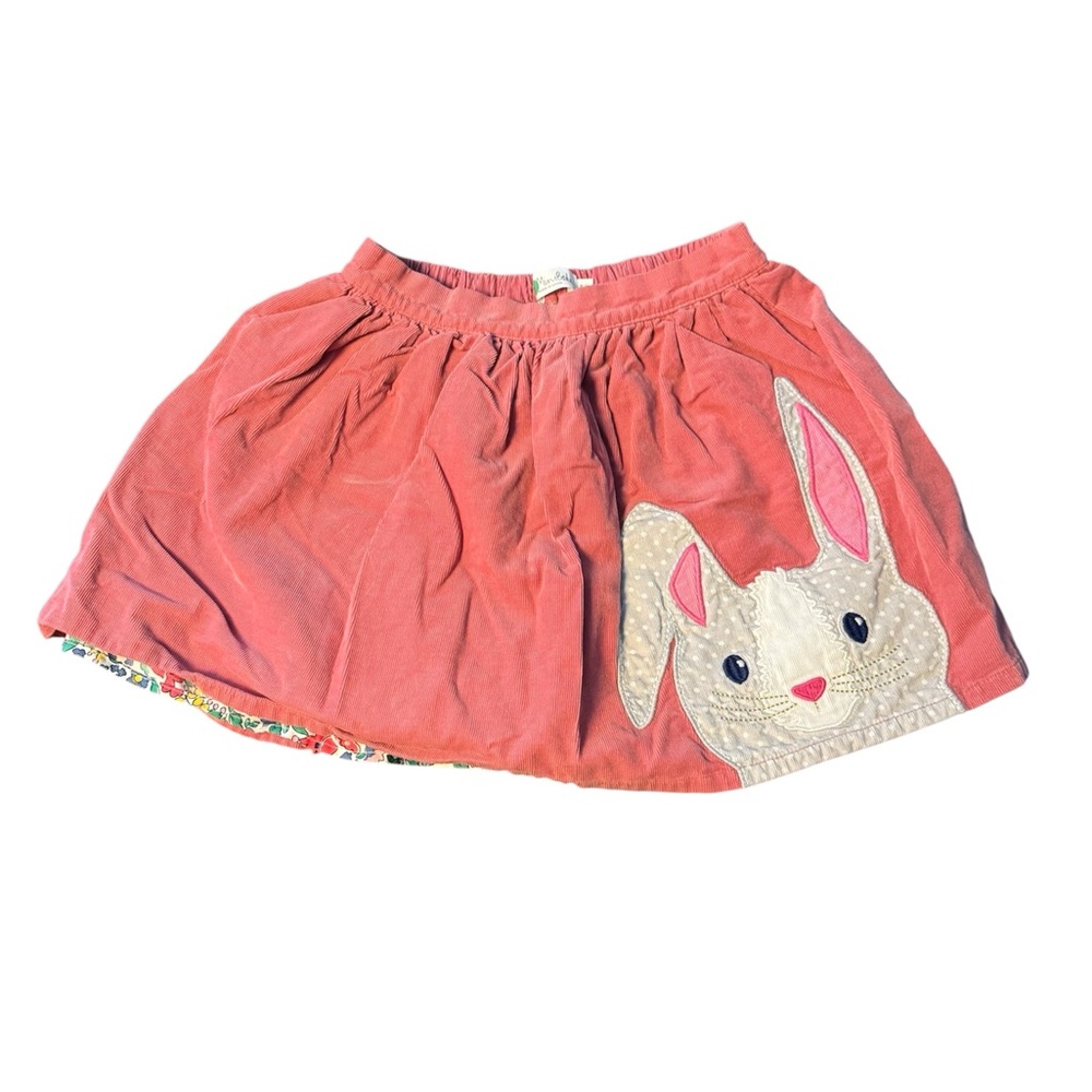 Mini Boden Coral Skirt with Bunny Design